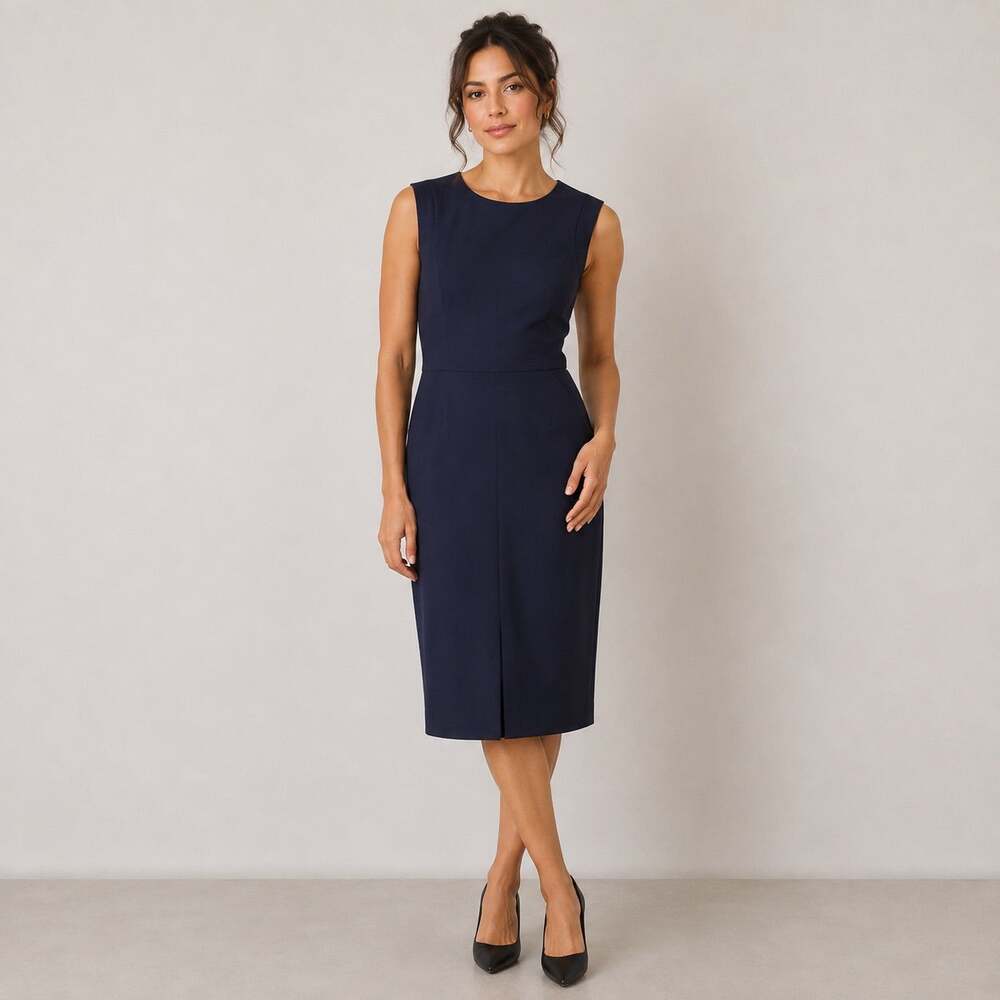 J.Crew Petite Resume Dress Italian Wool Blend Navy Blue Size 2 Petite NWT